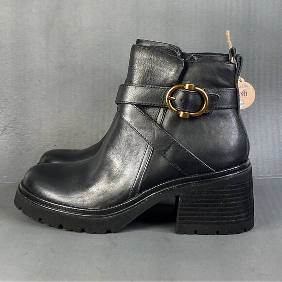 Sofft Jenine Women's black leather waterproof platform comfort booties size 10 - Picture 4 of 12